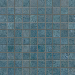Vulcanika Raku Mosaico 3x3 Blu | Ceramic mosaics | EMILGROUP