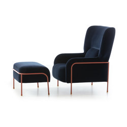 Platea | lounge armchair + pouf | Fauteuils | Pianca
