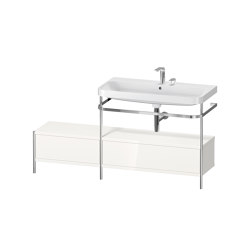 Happy D.2 Plus - Furniture washbasin c-shaped with metal console floor-standing | Vanity units | DURAVIT