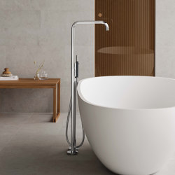 FS1 - Free-standing bath mixer with hand shower | Rubinetteria vasche | VOLA