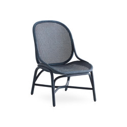 Frames Low backrest armchair with rattan legs |  | Expormim