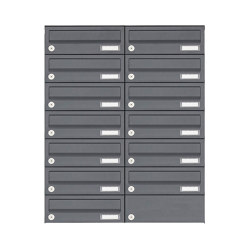 Basic | 13er Edelstahl Aufputz Briefkastenanlage Design BASIC Plus 385XA AP - RAL nach Wahl |  | Briefkasten Manufaktur