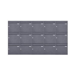 Basic | 15er 3x5 Aufputz Briefkasten Design BASIC 382A AP - DB703 eisenglimmer 100mm Tiefe |  | Briefkasten Manufaktur