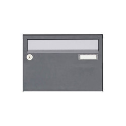 Basic | 1er Aufputz Briefkastenanlage Design BASIC Plus 385 XA 220 - Edelstahl - RAL nach Wahl |  | Briefkasten Manufaktur