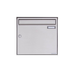 Basic | 1er Edelstahl Aufputz Briefkasten Design BASIC Plus 382XA AP - Edelstahl V2A geschliffen 100mm Tiefe | Mailboxes | Briefkasten Manufaktur