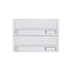 Basic | 2er Aufputz Briefkastenanlage Design BASIC 385A-9016 AP - RAL 9016 verkehrsweiß | Mailboxes | Briefkasten Manufaktur