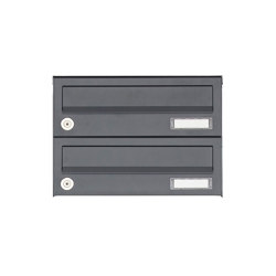 Basic | 2er Edelstahl Aufputz Briefkastenanlage Design BASIC 385XA AP - RAL nach Wahl | Mailboxes | Briefkasten Manufaktur