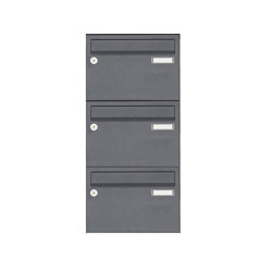 Basic | 3er Aufputz Briefkastenanlage Design BASIC 385 A 220 - RAL 7016 anthrazitgrau feinstruktur matt | Mailboxes | Briefkasten Manufaktur
