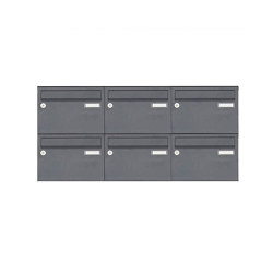 Basic | 6er Aufputz Briefkastenanlage Design BASIC 385 A 220 - RAL 7016 anthrazitgrau | Mailboxes | Briefkasten Manufaktur