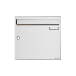 Basic | Edelstahl Aufputz Briefkasten Design BASIC 382A AP Edelstahl V2A, geschliffen 100mm Tiefe | Mailboxes | Briefkasten Manufaktur