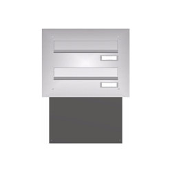 Basic | Mauerdurchwurf Briefkasten BASIC 622 - Edelstahl V2A geschliffen - 2 Parteien | Mailboxes | Briefkasten Manufaktur