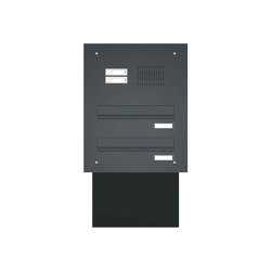 Basic | Mauerdurchwurf Briefkasten BASIC 623 pulverbeschichtet - Klingel- Sprechstelle - 2 Parteien | Mailboxes | Briefkasten Manufaktur