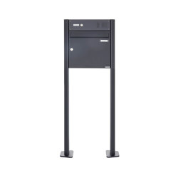 Basic | Standbriefkasten Design BASIC 380 ST-T mit Klingelkasten - RAL 7016 anthrazitgrau 100mm Tiefe | Mailboxes | Briefkasten Manufaktur