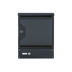 Hesse | Wandbriefkasten HESSE 151AR pulverbeschichtet mit Klingelkasten und Zeitungsfach RAL 7016 anthrazitgrau feinstruktur matt | Mailboxes | Briefkasten Manufaktur