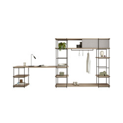 Julia Set of dressing room and wooden desk with metal structure. | Shelving | Momocca