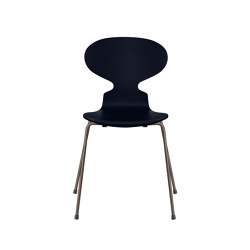 Ant™ | Chair | 3101 | Midnight blue lacquered  | Brown bronze base | Sedie | Fritz Hansen