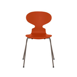 Ant™ | Chair | 3101 | Paradise orange lacquered  | Brown bronze base | Chairs | Fritz Hansen