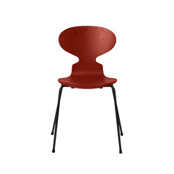 Ant™ | Chair | 3101 | Venetian red coloured ash | Black base | Sillas | Fritz Hansen