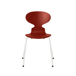 Ant™ | Chair | 3101 | Venetian red coloured ash | White base | Sedie | Fritz Hansen
