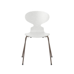 Ant™ | Chair | 3101 | White coloured ash | Brown bronze base | Stühle | Fritz Hansen