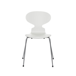 Ant™ | Chair | 3101 | White lacquered | Silver grey base | Chaises | Fritz Hansen