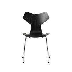 Grand Prix™ | Chair | 3130 | Black coloured ash | Chrome base | Sillas | Fritz Hansen
