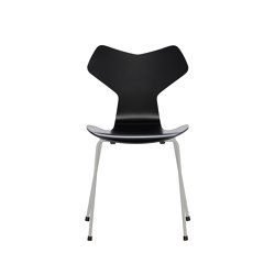 Grand Prix™ | Chair | 3130 | Black lacquered | Nine grey base | Chairs | Fritz Hansen