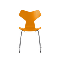 Grand Prix™ | Chair | 3130 | Burnt yellow coloured ash | Silver grey base | Stühle | Fritz Hansen