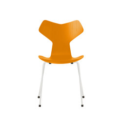 Grand Prix™ | Chair | 3130 | Burnt yellow coloured ash | White base | Chairs | Fritz Hansen