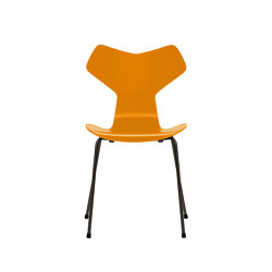 Grand Prix™ | Chair | 3130 | Burnt yellow lacquered | Black base | Sillas | Fritz Hansen