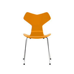 Grand Prix™ | Chair | 3130 | Burnt yellow lacquered | Chrome base | Chaises | Fritz Hansen