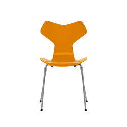 Grand Prix™ | Chair | 3130 | Burnt yellow lacquered | Silver grey base | Stühle | Fritz Hansen