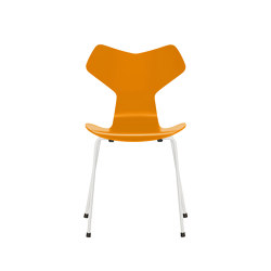 Grand Prix™ | Chair | 3130 | Burnt yellow lacquered | White base | Stühle | Fritz Hansen