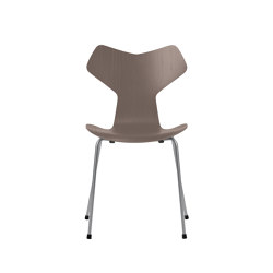 Grand Prix™ | Chair | 3130 | Deep clay coloured ash | Silver grey base | Chaises | Fritz Hansen