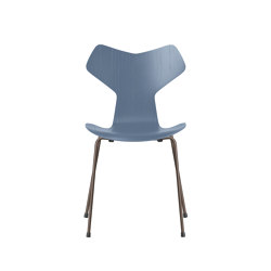 Grand Prix™ | Chair | 3130 | Dusk blue coloured ash | Brown bronze base | Sillas | Fritz Hansen
