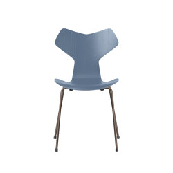 Grand Prix™ | Chair | 3130 | Dusk blue coloured ash | Brown bronze base | Sedie | Fritz Hansen