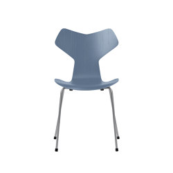 Grand Prix™ | Chair | 3130 | Dusk blue coloured ash | Silver grey base | Chaises | Fritz Hansen