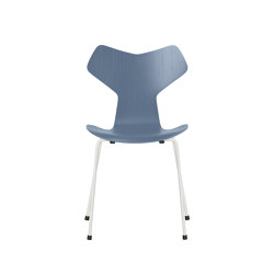 Grand Prix™ | Chair | 3130 | Dusk blue coloured ash | White base | Chairs | Fritz Hansen