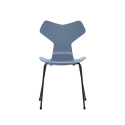 Grand Prix™ | Chair | 3130 | Dusk blue lacquered | Black base | Sedie | Fritz Hansen
