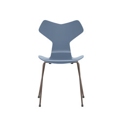 Grand Prix™ | Chair | 3130 | Dusk blue lacquered | Brown bronze base | Sillas | Fritz Hansen