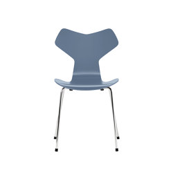 Grand Prix™ | Chair | 3130 | Dusk blue lacquered | Chrome base | Sedie | Fritz Hansen