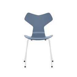 Grand Prix™ | Chair | 3130 | Dusk blue lacquered | White base | Stühle | Fritz Hansen