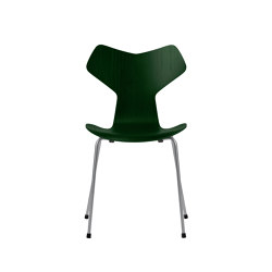 Grand Prix™ | Chair | 3130 | Evergreen  coloured ash | Silver grey base | Chaises | Fritz Hansen