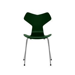 Grand Prix™ | Chair | 3130 | Evergreen  lacquered | Silver grey base | Chaises | Fritz Hansen