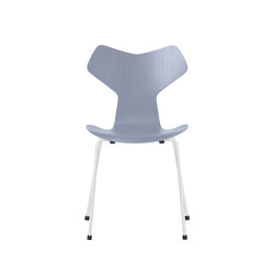 Grand Prix™ | Chair | 3130 | Lavender blue coloured ash | White base | Chaises | Fritz Hansen