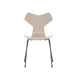 Grand Prix™ | Chair | 3130 | Light beige lacquered | Brown bronze base | Chairs | Fritz Hansen