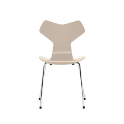 Grand Prix™ | Chair | 3130 | Light beige lacquered | Chrome base | Stühle | Fritz Hansen