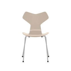 Grand Prix™ | Chair | 3130 | Light beige lacquered | Nine grey base | Stühle | Fritz Hansen