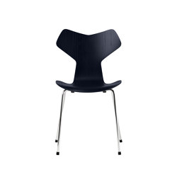 Grand Prix™ | Chair | 3130 | Midnight blue coloured ash | Chrome base | Chaises | Fritz Hansen