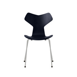 Grand Prix™ | Chair | 3130 | Midnight blue coloured ash | Nine grey base | Stühle | Fritz Hansen